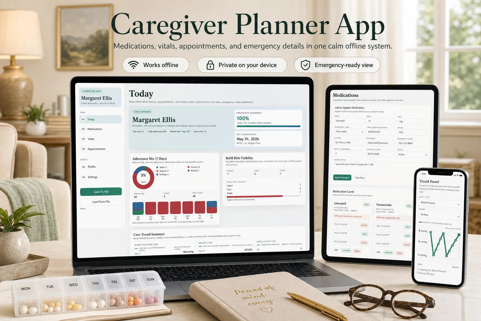 Caregiver Elder Care Planner App screen 1