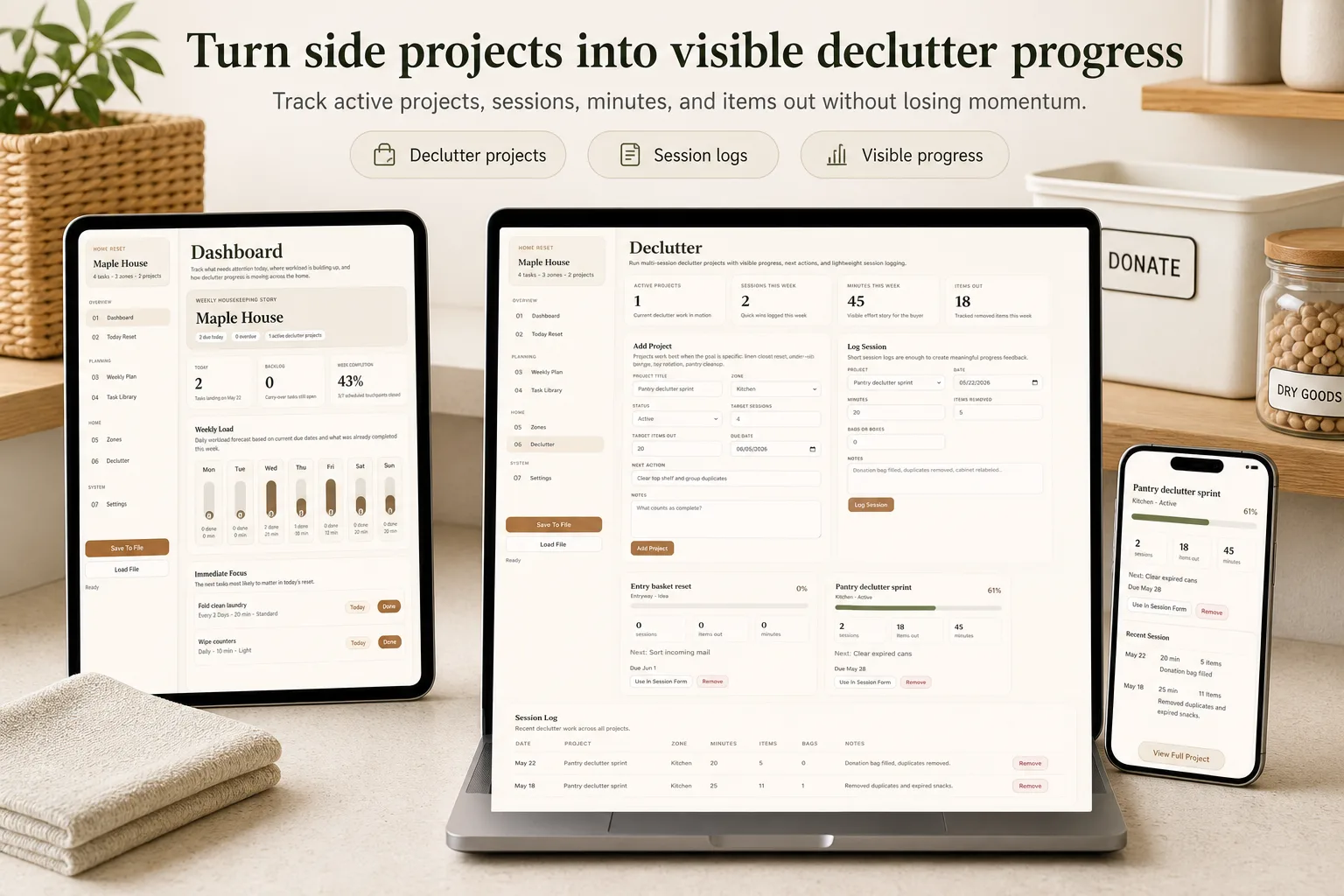 Cleaning Schedule Declutter App screen 2
