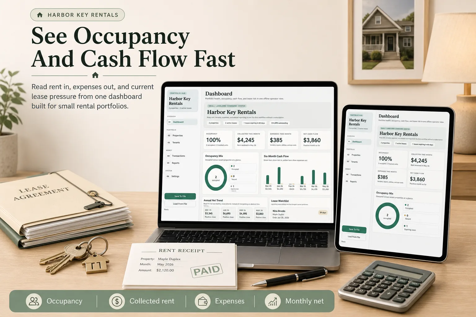 Landlord Rental Property Tracker App screen 1