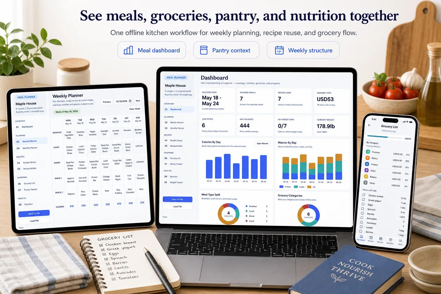 Meal Planner Recipe Organizer App screen 1