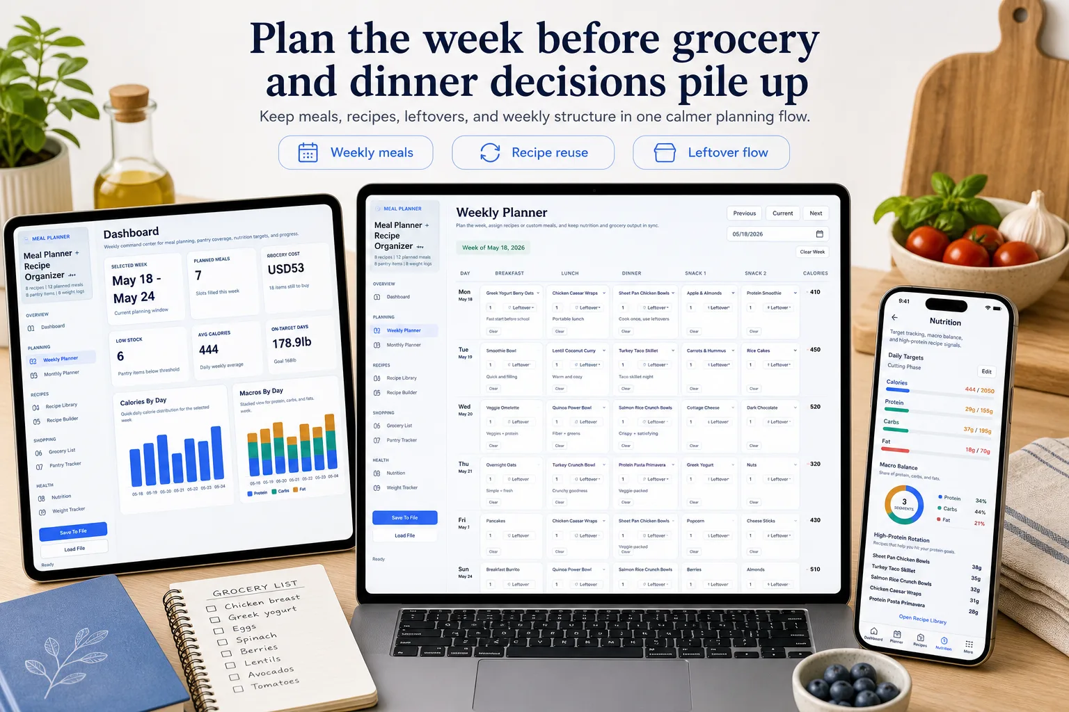 Meal Planner Recipe Organizer App screen 2