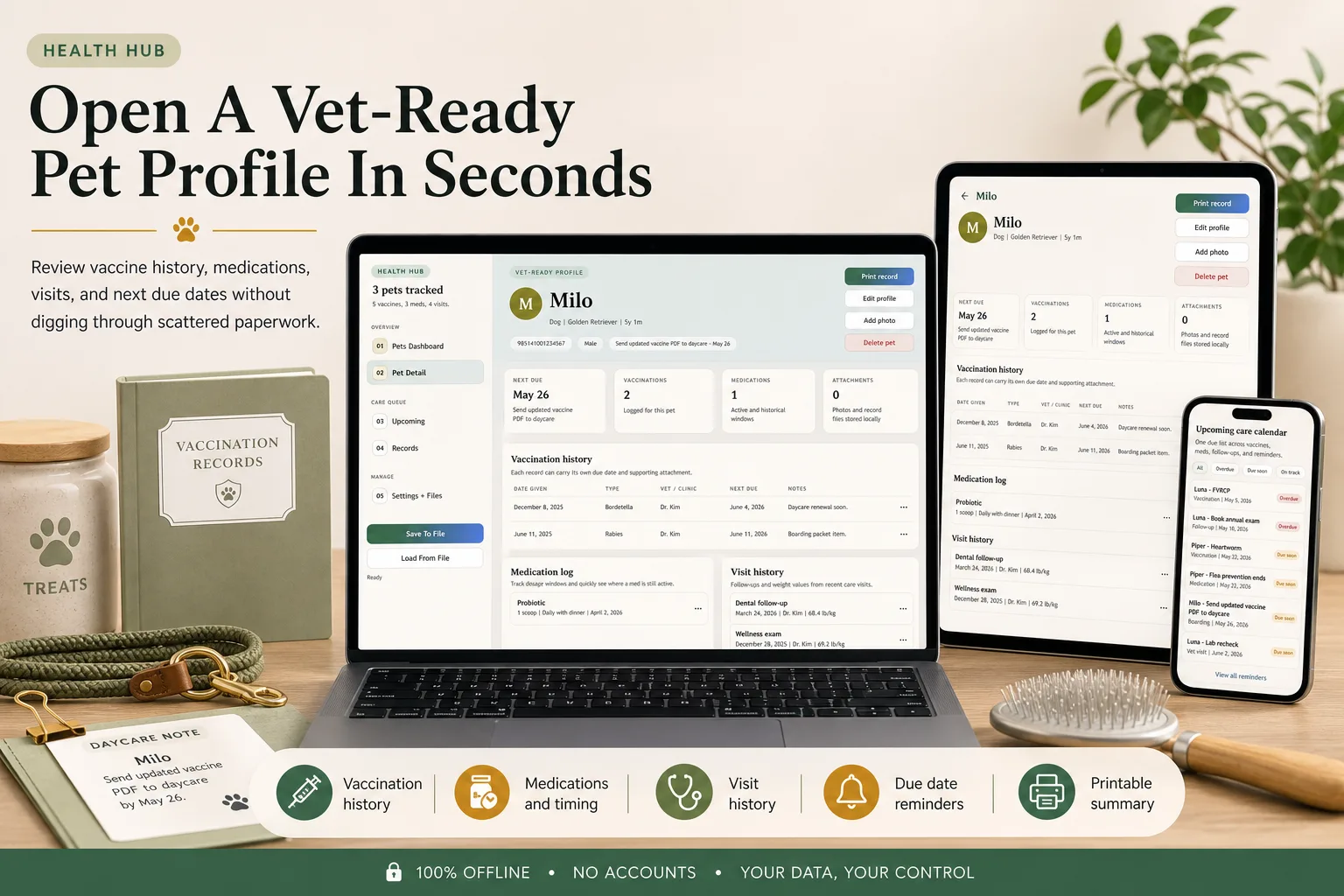 Pet Health Vaccination Tracker App screen 2