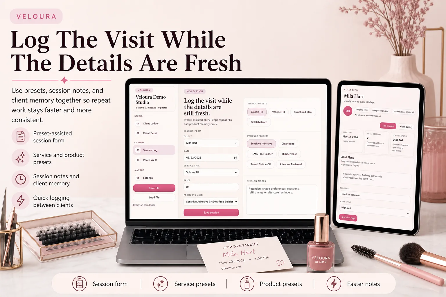 Salon Lash Nail Client Tracker App screen 3