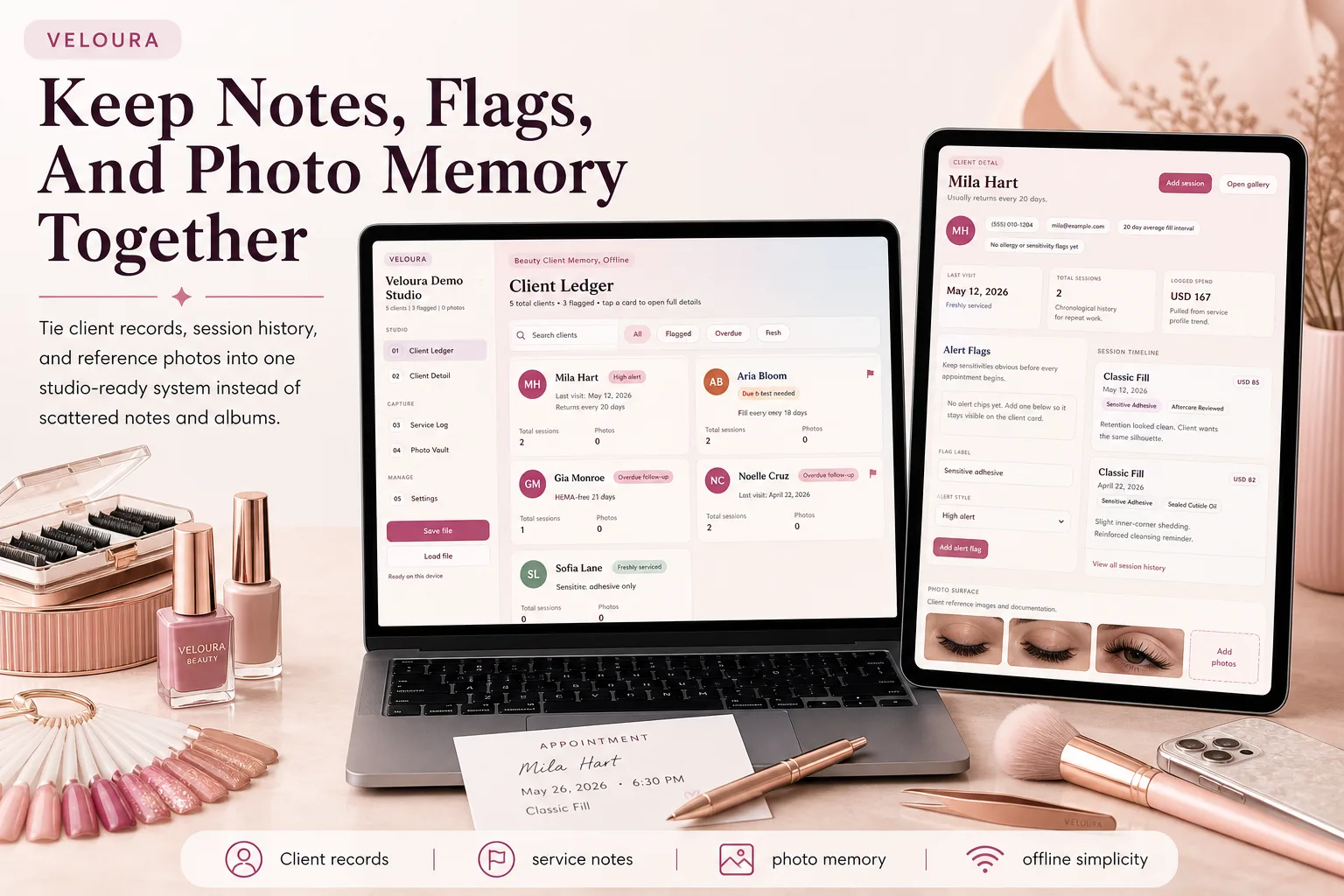 Salon Lash Nail Client Tracker App screen 4