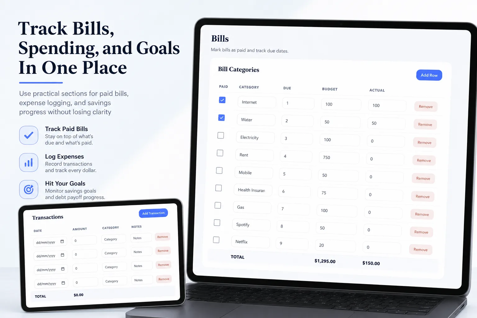 Simple Budget App screen 3