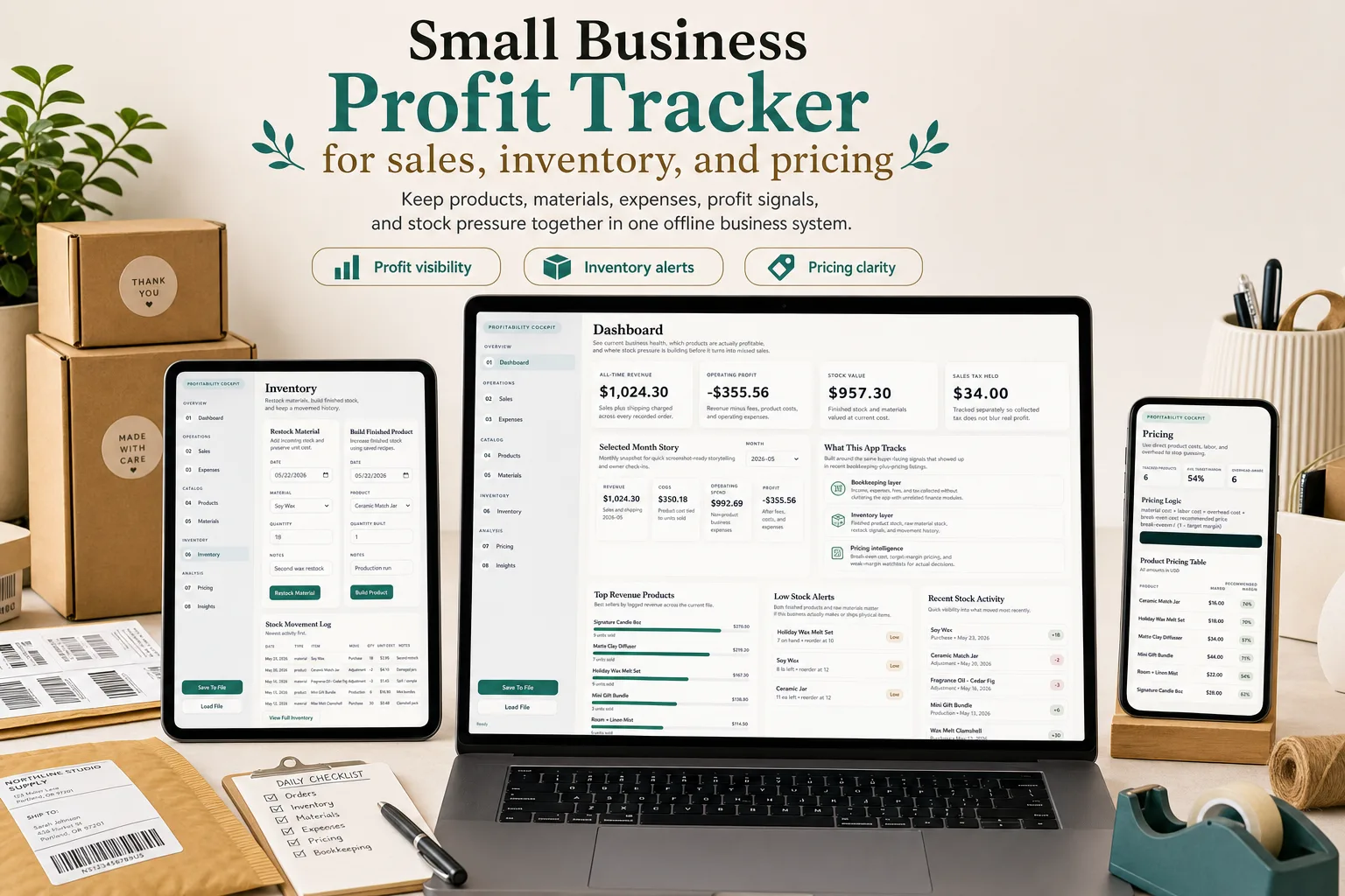 Small Business Bookkeeping Inventory App preview