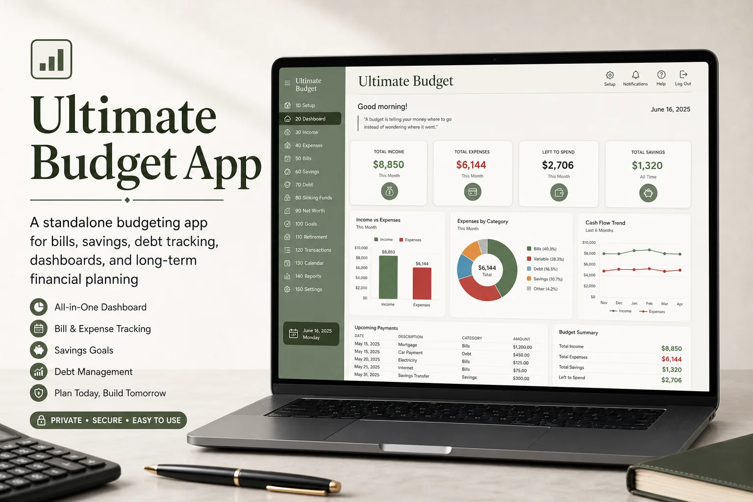 Ultimate Budget App product preview