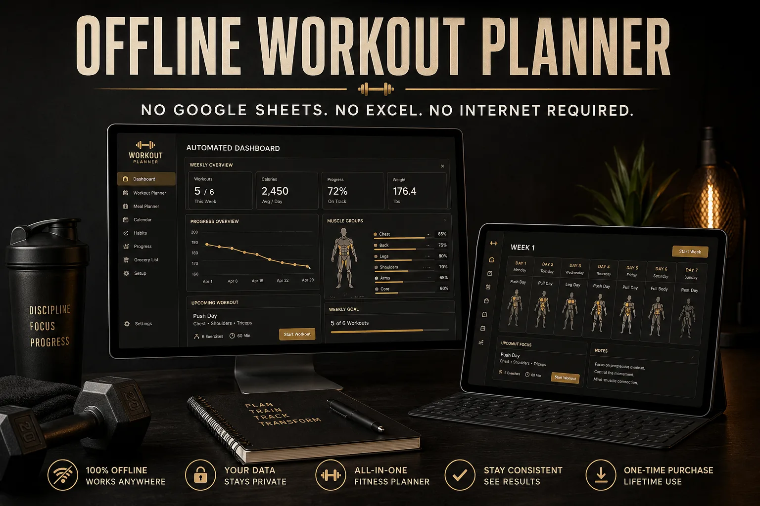 Workout Planner App product preview