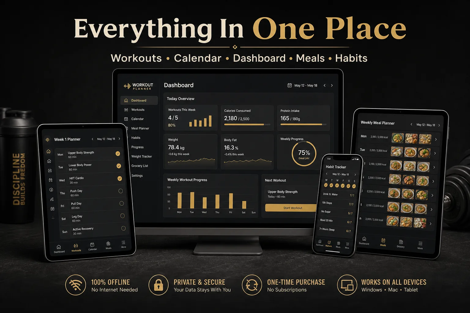 Workout Planner App screen 1